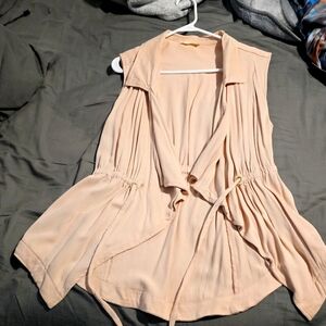 Altar'd State Soft pink longlined utility vest. Size medium